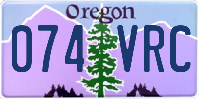 OR license plate 074VRC