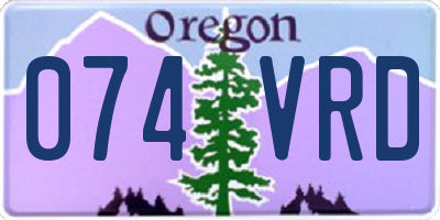 OR license plate 074VRD