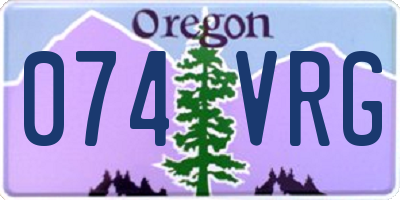 OR license plate 074VRG