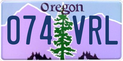 OR license plate 074VRL