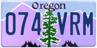 OR license plate 074VRM