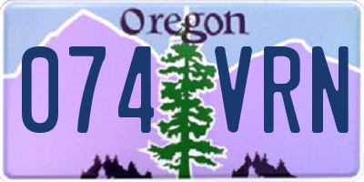 OR license plate 074VRN