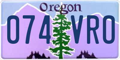 OR license plate 074VRO