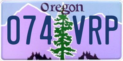 OR license plate 074VRP