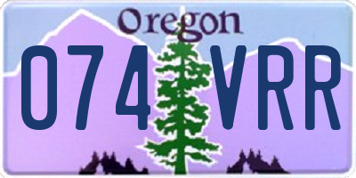 OR license plate 074VRR