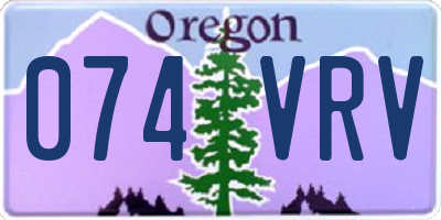 OR license plate 074VRV