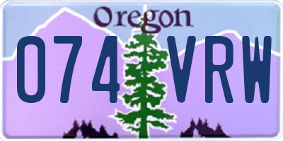 OR license plate 074VRW