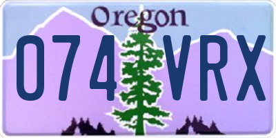 OR license plate 074VRX