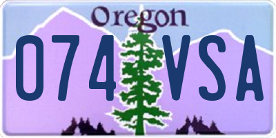 OR license plate 074VSA
