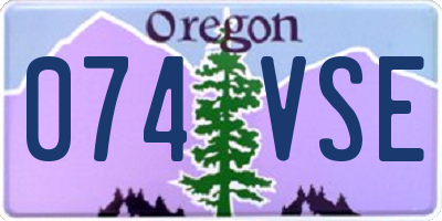 OR license plate 074VSE