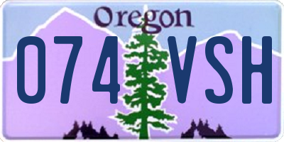 OR license plate 074VSH