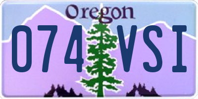 OR license plate 074VSI