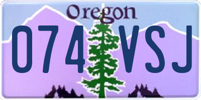 OR license plate 074VSJ