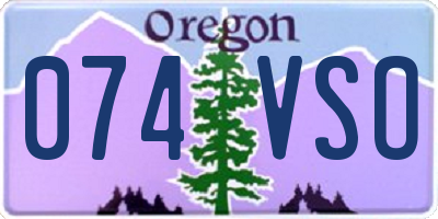 OR license plate 074VSO