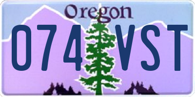 OR license plate 074VST