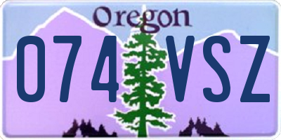 OR license plate 074VSZ