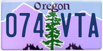 OR license plate 074VTA