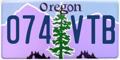 OR license plate 074VTB