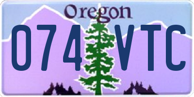 OR license plate 074VTC