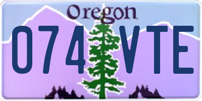 OR license plate 074VTE