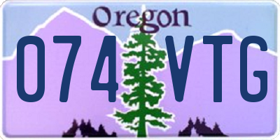 OR license plate 074VTG