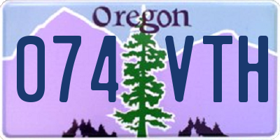 OR license plate 074VTH