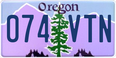 OR license plate 074VTN