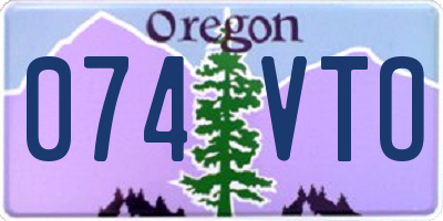 OR license plate 074VTO