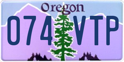 OR license plate 074VTP