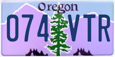 OR license plate 074VTR