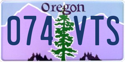 OR license plate 074VTS