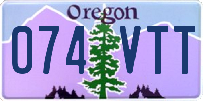 OR license plate 074VTT