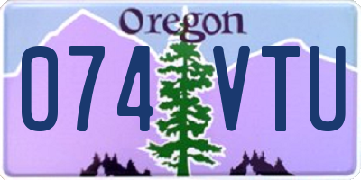 OR license plate 074VTU
