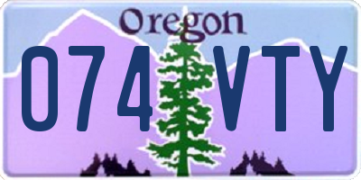 OR license plate 074VTY