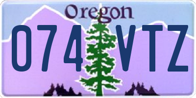 OR license plate 074VTZ