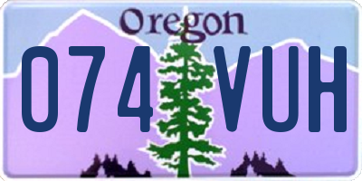 OR license plate 074VUH