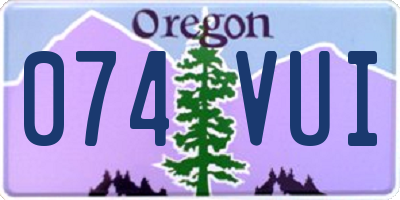 OR license plate 074VUI