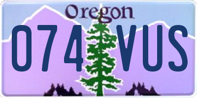 OR license plate 074VUS