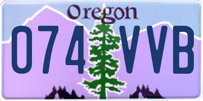 OR license plate 074VVB