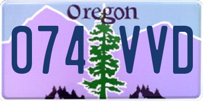 OR license plate 074VVD