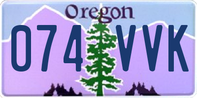 OR license plate 074VVK