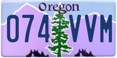 OR license plate 074VVM