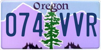 OR license plate 074VVR