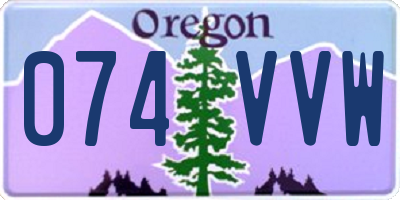 OR license plate 074VVW