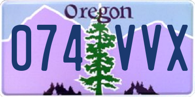 OR license plate 074VVX
