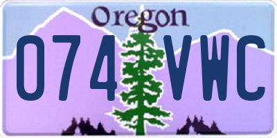 OR license plate 074VWC