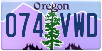 OR license plate 074VWD