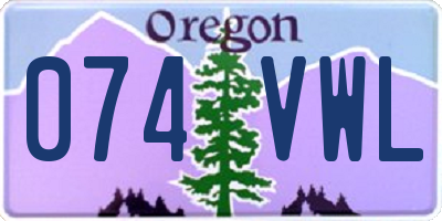 OR license plate 074VWL