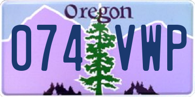 OR license plate 074VWP