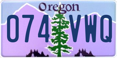 OR license plate 074VWQ